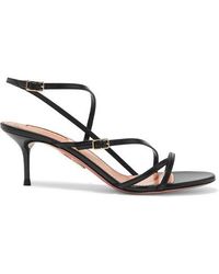 Aquazzura Sandales En Cuir Carolyne 60 - Noir