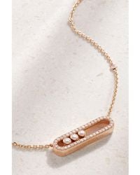 Messika - Baby Move 18-Karat Rose Diamond Necklace - Lyst