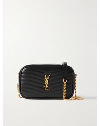 Saint Laurent - Lou Mini Schultertasche Aus Matelassé-Leder - Lyst