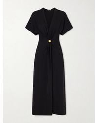 Altuzarra - Rena Embellished Gathered Jersey Maxi Dress - Lyst