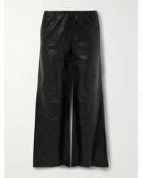 La Ligne - Colby Leather Wide-Leg Pants - Lyst