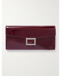 Roger Vivier - Belle Vivier Buckled Patent-Leather Clutch - Lyst