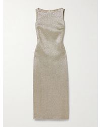 Adam Lippes - Blaire Metallic Stretch-Tweed Midi Dress - Lyst