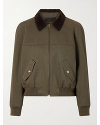 Nili Lotan - Victor Corduroy-Trimmed Cotton-Twill Jacket - Lyst