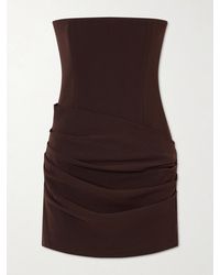 Alex Perry - Strapless Draped Crepe Mini Dress - Lyst