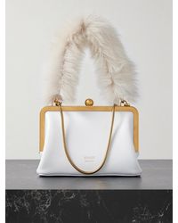 KHAITE - Lilith Tote Aus Leder Mit Faux-Fur-Besatz - Lyst