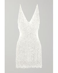 Naeem Khan Gatsby Verziertes Minikleid Aus Chiffon - Weiß