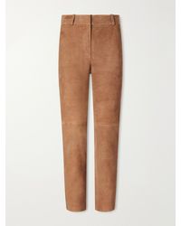 Arma - Jen Paneled Suede Straight-Leg Pants - Lyst
