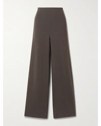 FFORME - Perse Wool And Cotton-Blend Wide-Leg Pants - Lyst