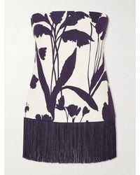 Cara Cara - Benita Fringed Floral-Print Stretch-Crepe Tank - Lyst