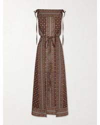 Doen - Amarante Belted Printed Organic Cotton-Voile Midi Dress - Lyst