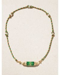 Marie Lichtenberg - Baby Locket 14-Karat, Enamel, Diamond And Pearl Necklace - Lyst