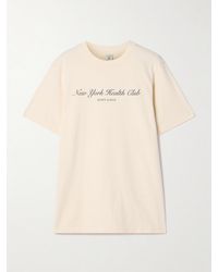 Sporty & Rich - Printed Cotton-Jersey T-Shirt - Lyst