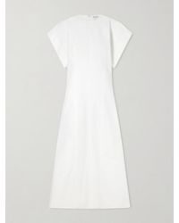 Bottega Veneta - Cotton-Poplin Midi Dress - Lyst
