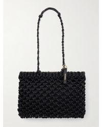Jil Sander - Tangle Net Satin And Cotton Cord Shoulder Bag - Lyst