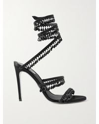Rene Caovilla - Verzierte Sandalen Chandelier Aus Satin - Lyst
