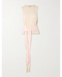 JW Anderson - Tie-Detailed Cotton And Cashmere-Blend Tank - Lyst