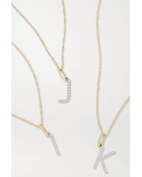 STONE AND STRAND Alphabet 9-karat Gold Diamond Necklace - Metallic