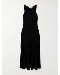 Victoria Beckham - Vb Body Ruffled Stretch-Knit Midi Dress - Lyst