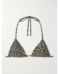 Matteau - The String Floral-Print Recycled Triangle Bikini Top - Lyst