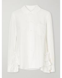 Comme des Garçons - Ruffled Cotton-Poplin Shirt - Lyst