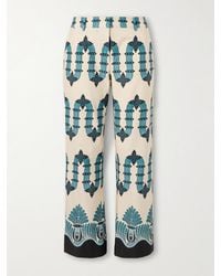 La DoubleJ - 24/7 Printed Cotton-Blend Twill Slim-Leg Pants - Lyst