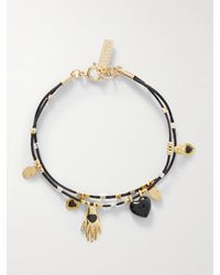 Isabel Marant - And-Tone, Enamel, Crystal And Cord Bracelet - Lyst