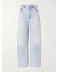 FRAME - The Bow Crop High-Rise Wide-Leg Jeans - Lyst