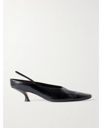 Calvin Klein - Anna Convertible Leather Mules - Lyst