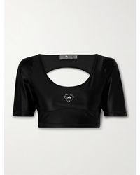 adidas By Stella McCartney - Truepurpose Cutout Cropped Stretch Recycled-Jersey Top - Lyst
