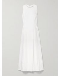 STAUD - Robe Longue En Lin Mélangé Martine - Lyst