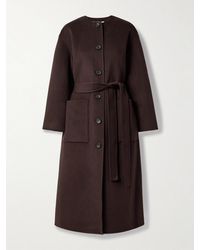 Ulla Johnson - Fernanda Belted Wool-Blend Felt Coat - Lyst