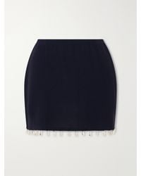 SARA CRISTINA - Embellished Jersey Mini Skirt - Lyst