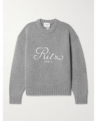 FRAME - Ritz Paris Embroidered Cashmere Sweater - Lyst
