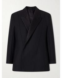 Bottega Veneta - Intrecciato Satin-Trimmed Wool And Mohair-Blend Blazer - Lyst
