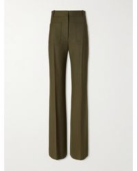 Victoria Beckham - Stretch Wool-Blend High-Waist Flared Pants - Lyst