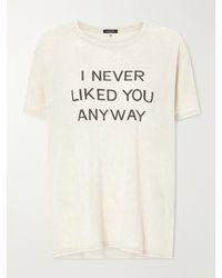 R13 - Printed Cotton And Cashmere-Blend T-Shirt - Lyst