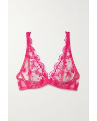 I.D Sarrieri - Net Sustain Lolita Embroidered Tulle Underwired Triangle Bra - Lyst