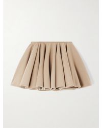 Alaïa - Pleated Brushed Wool And Cashmere-Blend Mini Skirt - Lyst