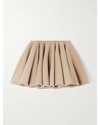 Alaïa - Pleated Brushed Wool And Cashmere-Blend Mini Skirt - Lyst