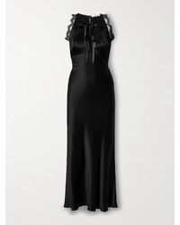 Rodarte - Lace-trimmed Silk-satin Gown - Lyst