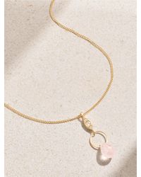 Melissa Joy Manning - 14-Karat Recycled, Rose Quartz And Diamond Necklace - Lyst