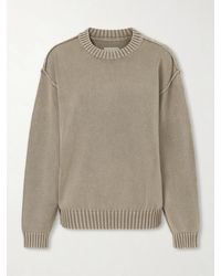 Aimé Leon Dore - Inside-Out Crewneck Cotton Sweater - Lyst