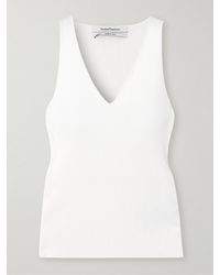 Another Tomorrow - Ribbed Jersey Tank Top - Lyst
