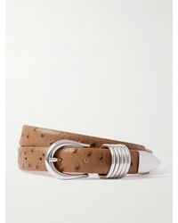 DEHANCHE - Hollyhock Ostrich-Effect Leather Waist Belt - Lyst
