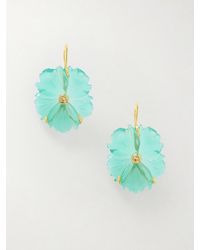 Lizzie Fortunato - New Bloom Enamel-Plated, Glass And Lemon Quartz Earrings - Lyst