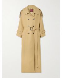 Gucci - Oversized Double-Breasted Belted Wool And Silk-Blend Jacquard Trench Coat - Lyst