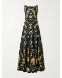 Agua Bendita - Abeja Floral-Print Linen Maxi Dress - Lyst