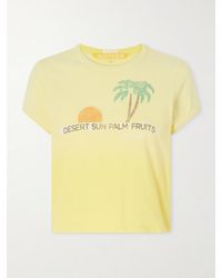 Mother - The Itty Bitty Ringer Printed Cotton-Jersey T-Shirt - Lyst
