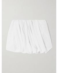 JW Anderson - Minirock Aus Popeline Mit Nadelstreifen Und Falten - Lyst